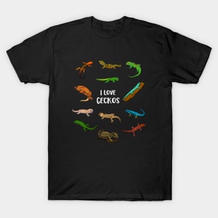 I love geckos - Gecko T-Shirt